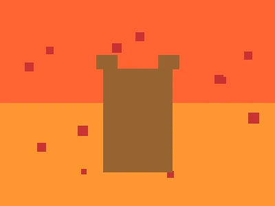 像素艺术作品：日落城堡，pg娱乐城 社区创作